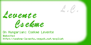 levente csekme business card